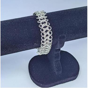 Imagem de Pulseira Corrente Elo Oitinho Infinito entrelaçados Folheado a Prata P