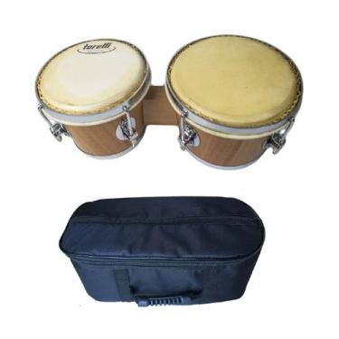 Imagem de Bongo De Madeira 7x8 Com Pele Animal Torelli Tb011 Na Com Bag - Torell