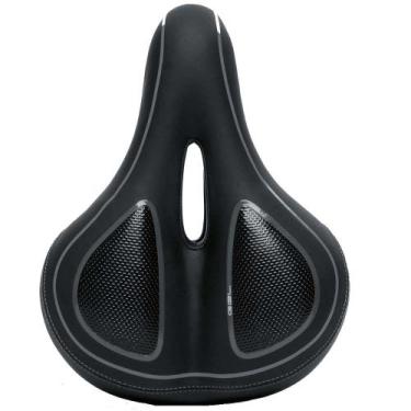 Imagem de Selim Gel Vazado Ciclismo Mtb Largo 260/200mm Elastômero Unissex Absol