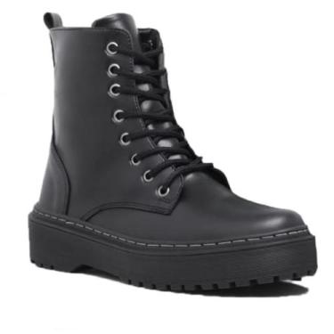 Imagem de Coturno Feminino Preto Blogueiras Polo Joker Mega , 35