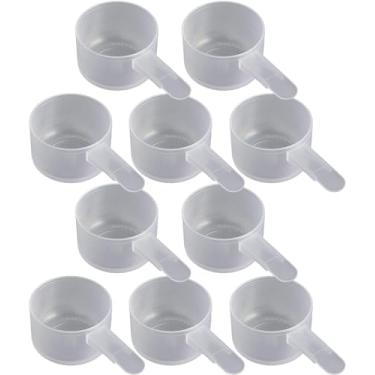 Imagem de Colher de embalagem de medição de plástico de 39 ml (= 39 cc/= 8 colheres de chá/ = 2,6 colheres de sopa/ = 37,4 g), cabo curto - para medir e distribuir especiarias, grânulos, pós, para embalagem de