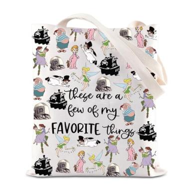 Imagem de ENSIANTH Sacola inspirada em Peter para presente de contos de fadas, presente de homem voador, viagem Neverland, bolsa de ombro, presente do Reino Mágico, Bolsa Peter, Large