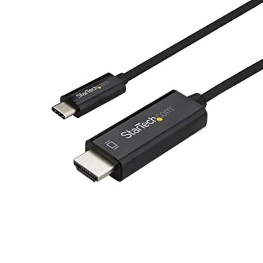 Imagem de StarTech. Com cabo USB C para HDMI de 3 m - 4K 60Hz USB tipo C para HDMI 2.0 cabo adaptador de vídeo - compatível com Thunderbolt 3 - laptop para monitor HDMI/monitor - DP 1.2 Alt Mode HBR2 - preto (CDP2HD3MBNL)