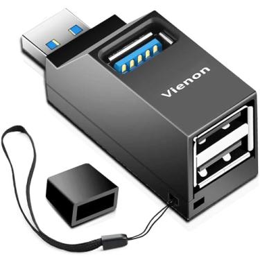 Imagem de VIENON Hub USB 3.0, adaptador USB de 3 portas, divisor USB-A para laptop, PC, carro, Mac Pro, iMac, MacBook Air, MacBook Pro, MacBook e mais