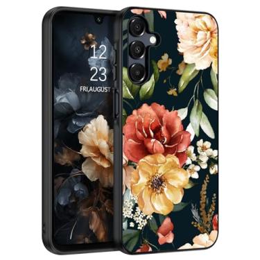 Imagem de VENINGO Capa para celular Galaxy A16 5G, capa para Samsung Galaxy A16 5G, design floral que brilha no escuro com design floral à prova de choque híbrido, proteção contra quedas, antiderrapante, capa