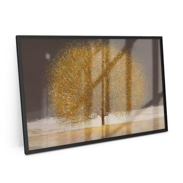 Imagem de Quadro Pequeno Árvore Lateral 60x40 Cm Para Escritório Sala - Bimper Q