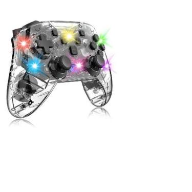 Imagem de Controle Joystick Sem Fio Para N Switch Pc Game Pad Led Rgb - Lordtec
