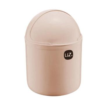 Imagem de Lixeira Pia 4L Banheiro Cozinha Slim Compacta C/Tampa Redondo - Uz, Ca
