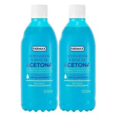 Imagem de Kit 2un farmax  removedor com acetona 500ml