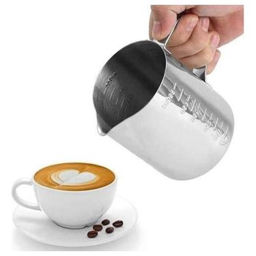 Imagem de Jarra Pitcher Cremeira Inox 350ml Leiteira Barista Americana - Kadê