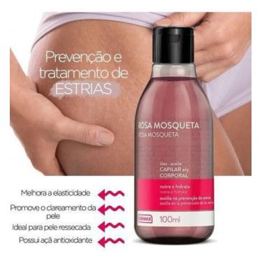 Imagem de Óleo capilar e corporal rosa mosqueta farmax 100ml