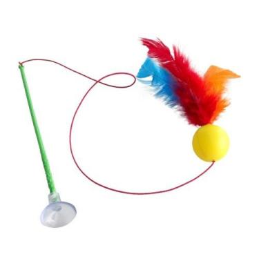 Imagem de Brinquedo Varinha e Bolinha com ventosa - para Gatos - Mix nichos