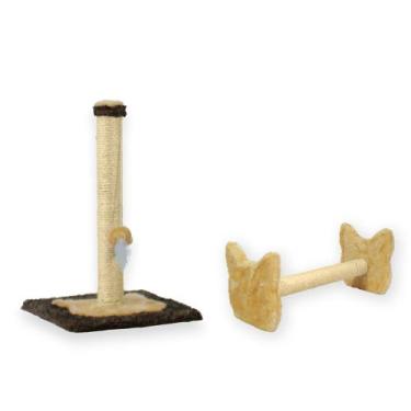 Imagem de Arranhador Para Gatos Poste P Torre Sisal Com Bolinha Poste Horizontal