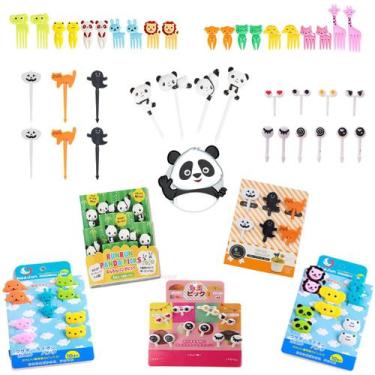 Imagem de Jogo Garfinho Infantil Petisco Para Frutas Palitinho 44pçs - PromoGala