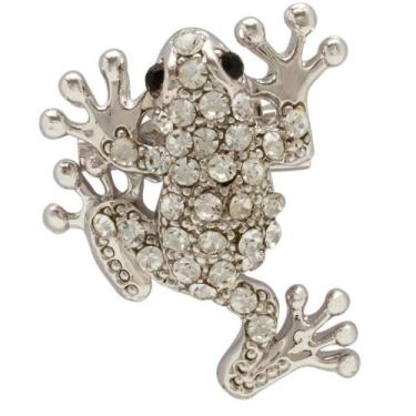 Imagem de Broche Strass Sapo BRG0052 - Akasaki, Prateado