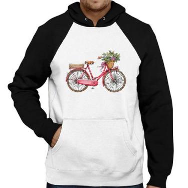 Imagem de Moletom Bicicleta Vintage Romântica - Foca na Moda, Branco, Preto, G