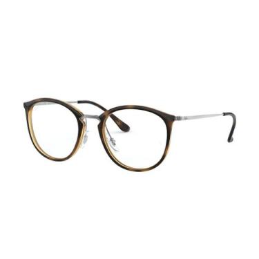 Imagem de Óculos de Grau Unissex Ray ban RB7140 2012 Acetato Marrom