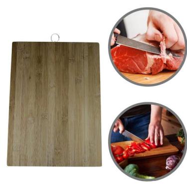 Imagem de Tabua Corte De Carne Peixe Bambu Churrasco Cozinha 36 X 26 - XXX