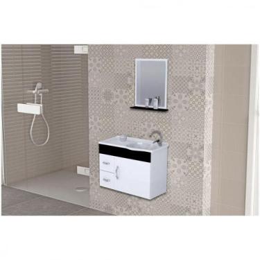 Imagem de Kit Banheiro Rorato Siena Armário Suspenso Com Pia E Espelho