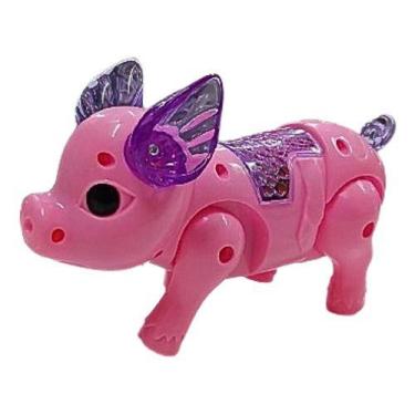 Imagem de Porco Porquinho Brinquedo Eletrônico C/som Anda Acende Luz - Romã Atac