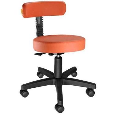 Imagem de Cadeira Mocho Secretária Slim / LARANJA - Mix Moveis