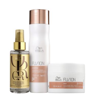 Imagem de Kit Wella Professionals Oil Reflections Fusion Trio (3 Produtos)