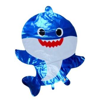 Imagem de Kit com 10 Balões Baby Shark: Diversão Garantida! - Romã Atacado, Azul