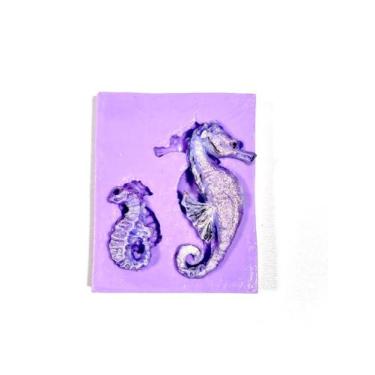 Imagem de Molde de silicone cavalo marinho para decorar f47 - Confeitaria dos mo