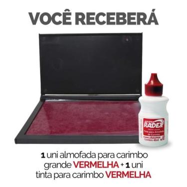 Imagem de Kit Tinta Refil + Almofada Carimbo Alto Rendimento - Escolha Seu Kit -