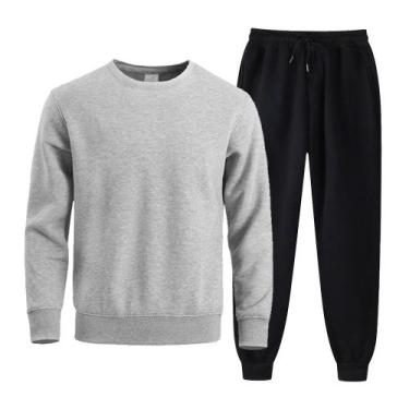 Imagem de Conjunto Blusa de Frio e Calça de Moletom Masculina Básico - Quero Sho
