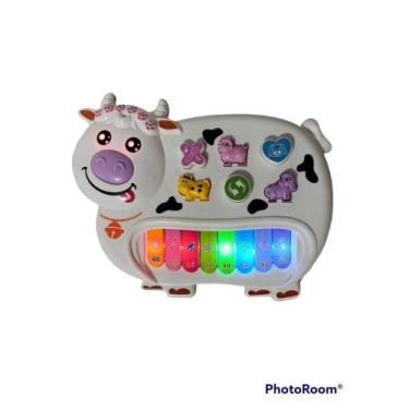 Imagem de Brinquedo Piano  Vaquinha Musical Com Luz Branca - Toy king
