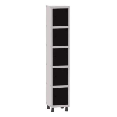 Imagem de Armário Guarda Volume Locker Roupeiro 1 Vão 5 Portas Aço GRP501/5 Cinz