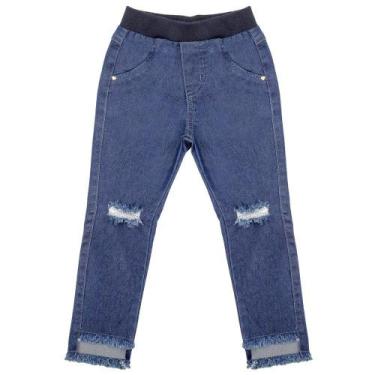 Imagem de Calça Infantil Look Jeans Cós Ribana Jeans, Azul, 03