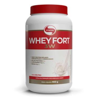 Imagem de Whey Fort 3W Vitafor Whey Protein Isolado e Hidrolisado Sabor Neutro 9