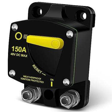 Imagem de BULVACK Disjuntor Avaliado Marinho Alto de 150 Ampères para O Motor de Corrico do Barco com Interruptor de Reinicialização Manual, À Prova de Água, 12V-48V Dc