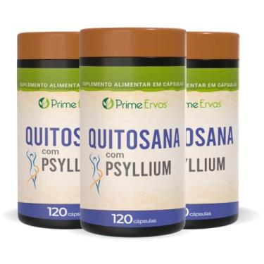 Imagem de Kit 3x Quitosana com Psyllium 500mg 120 Cápsulas
