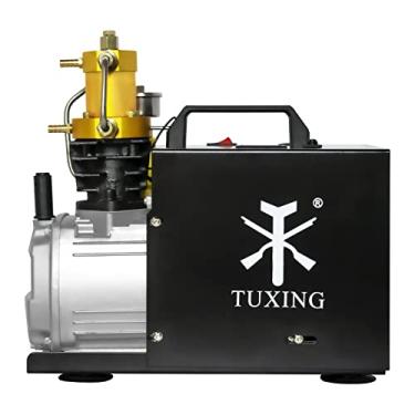 Imagem de TUXING Compressor Pcp 4500Psi, versão com parada automática ajustável, compressor de ar Pcp, bomba de alta pressão, bomba de resfriamento de água para tanque de ar Pcp, carregamento de tanque de 220V