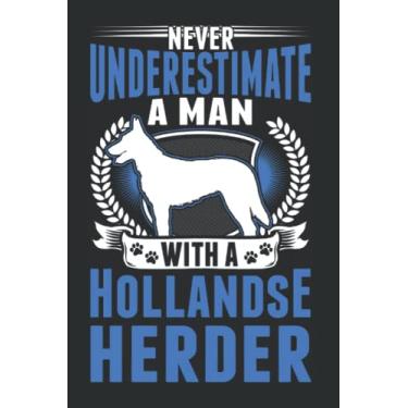 Imagem de Hollandse Herder Notizbuch: Hollandse Herder Mann Holländischer Schäferhund / 6x9 Zoll / 120 karierte Seiten Seiten