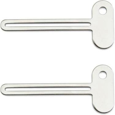 Imagem de 2 peças de ferramenta de espremedor de tubo em forma de chave prata para pasta de dente e cremes, espremedor de tubo fino para creme de mão, limpador de rosto espremedor manual de pasta de dente,