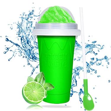 Imagem de Tikapo Copo para Fazer Raspadinhas Tik Tok Stuff Copo para Fazer Raspadinhas Máquina para Fazer Sorvetes de Raspadinha Frozen Magic Double Layers Copo para Apertar Raspadinhas - Verde