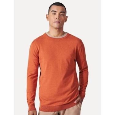 Imagem de Suéter Reserva Masculino Tricot Basico Gola Careca Terracota-Masculino