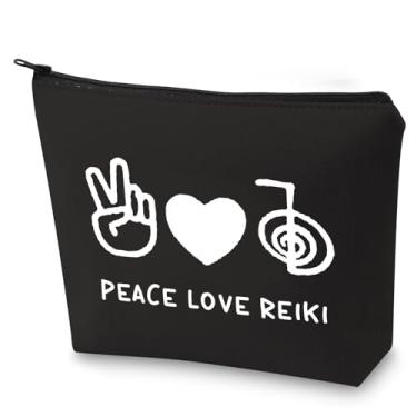 Imagem de G2TUP Reiki Gifts Bolsa de maquiagem Reiki Peace Love Reiki Energy Spiritual Healer Gift for Reiki Master, Bolsa de maquiagem para presentes Reiki