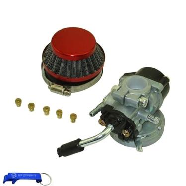 Imagem de Carburador de corrida TC-Motor Filtro de ar Jatos de Carburador para 49cc 50cc 60cc 66cc 80cc 2 Stroke Gas Motorized Bicicleta Push Bike