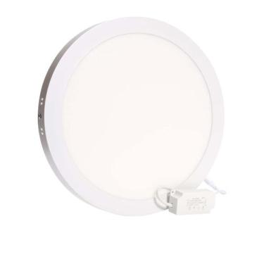 Imagem de Plafon Led 24w Branco Frio Redondo Sobrepor - Margirius, Branco
