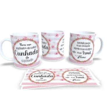 Imagem de Canecas de Porcelana Personalizada Cunhada e Cunhado Pack23 (Mod.1)