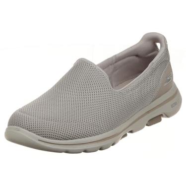 Imagem de Tênis feminino Skechers Go Walk 5-15901, Taupe, 5.5 Wide