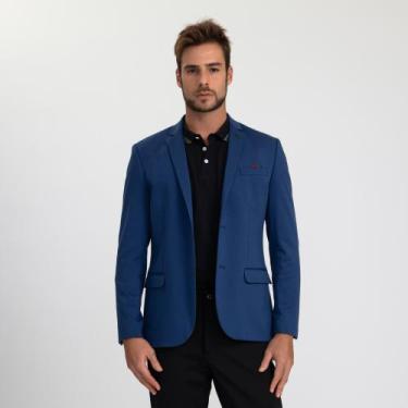 Imagem de Blazer Docthos 466 Slim Malha Lisa, 134 azul royal, 52