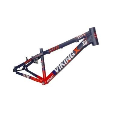 Imagem de Quadro 26 vikingx tuff x-30 dirt freeride aluminio, Roxo, Laranja