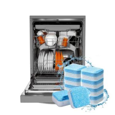 Imagem de Pastilha Kit 12 Unidades Limpeza Maquina de Lavar Louça Rende 6 Meses 