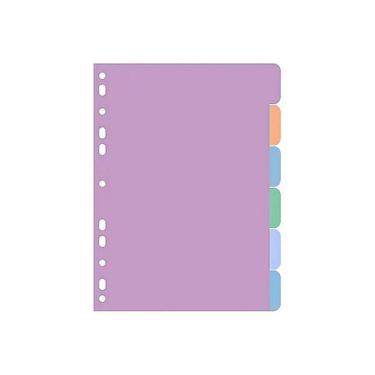 Imagem de Divisórias Para Caderno Argolado Universal Fichário Sweet Cores Pastel 215x275mm ACP